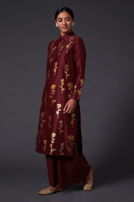 Balance by Rohit Bal Silk Chanderi Printed Kurta & Palazzo Set 