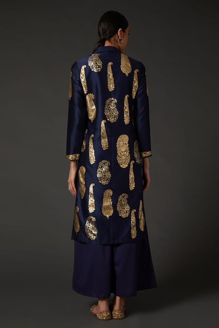 Balance By Rohit Bal Silk Chanderi Printed Kurta & Palazzo Set 