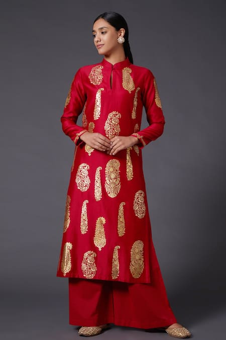 Balance by Rohit Bal Silk Chanderi Kurta & Palazzo Set 