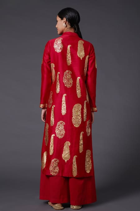 Balance By Rohit Bal Silk Chanderi Kurta & Palazzo Set 