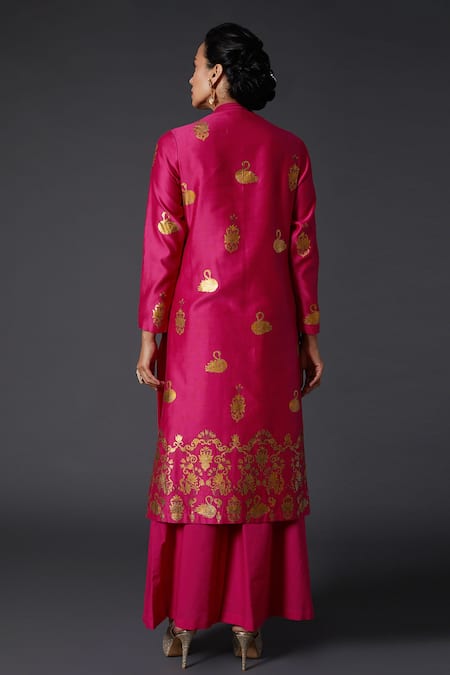 Balance By Rohit Bal Chanderi Silk Kurta & Palazzo Set 