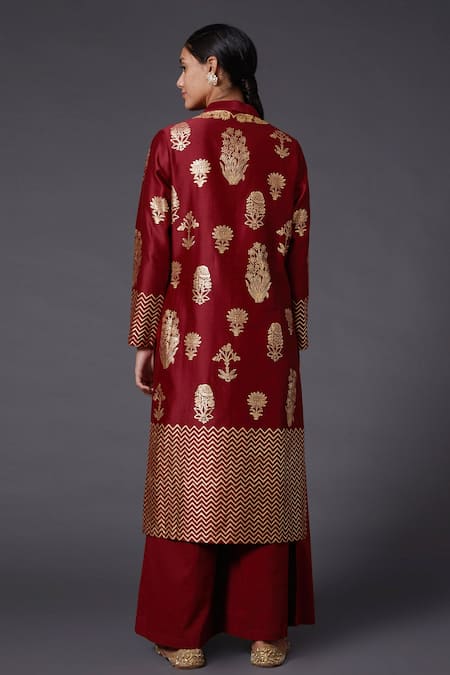 Balance By Rohit Bal Silk Chanderi Printed Kurta & Palazzo Set 
