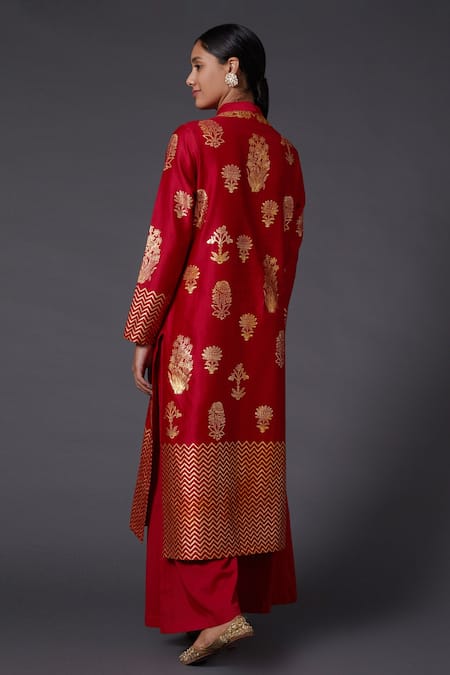Balance By Rohit Bal Silk Chanderi Kurta & Palazzo Set 