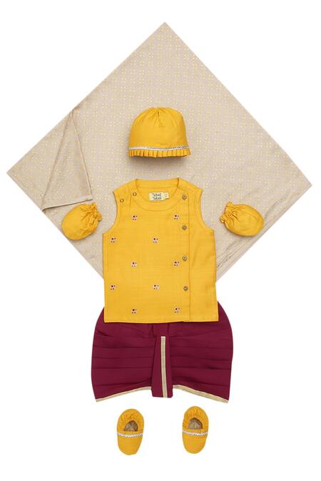 Tiber Taber_Beige Viscose Geometric Print Swaddle_Online_at_Aza_Fashions