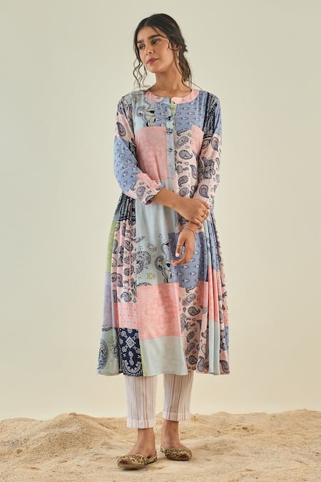 LAHARIO Floral Print Kurta Set 