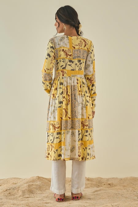 LAHARIO Floral Print Kurta Set 