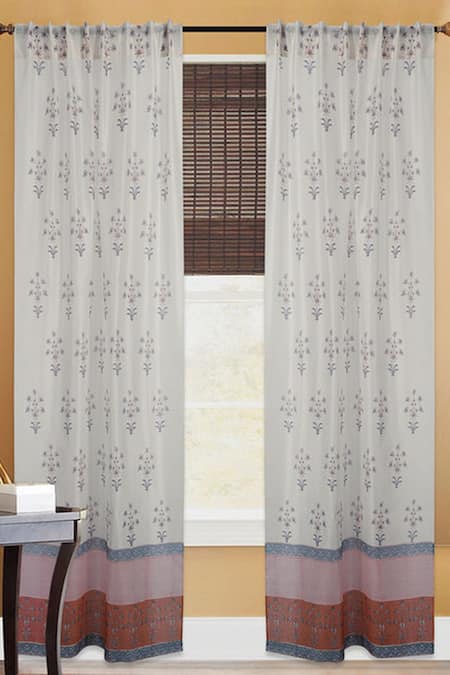 Inheritance India Chanderi Printed Curtains Set of 2 