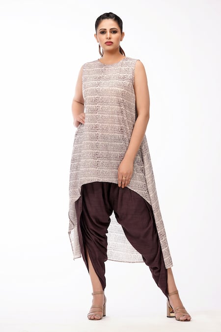 Shruti S Hand Block Print Kurta & Dhoti Pant Set 