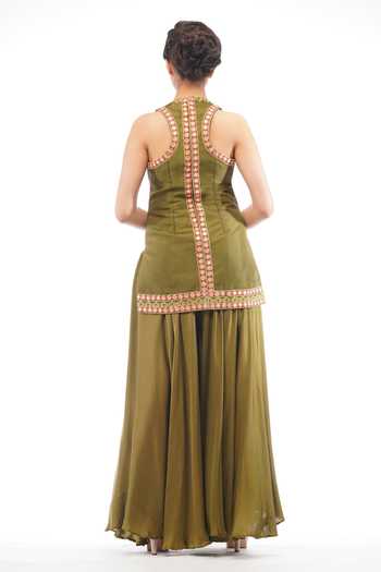 Shruti S Embroidered Kurta Sharara Set 