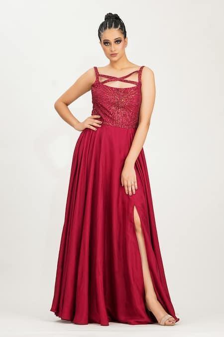 Shruti S Silk Embroidered Gown 