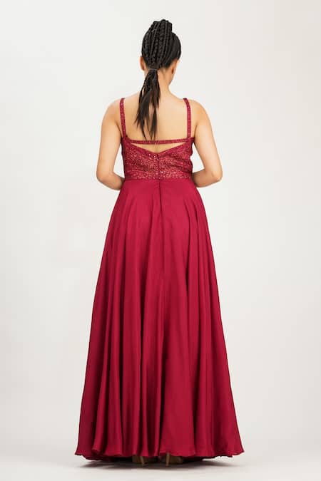 Shruti S Silk Embroidered Gown 