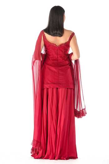 Shruti S Embroidered Kurta Sharara Set 