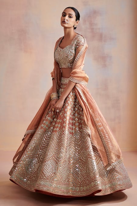 Buy Mirror Work Bridal Lehenga for Women Online from India's Luxury  Designers 2024
