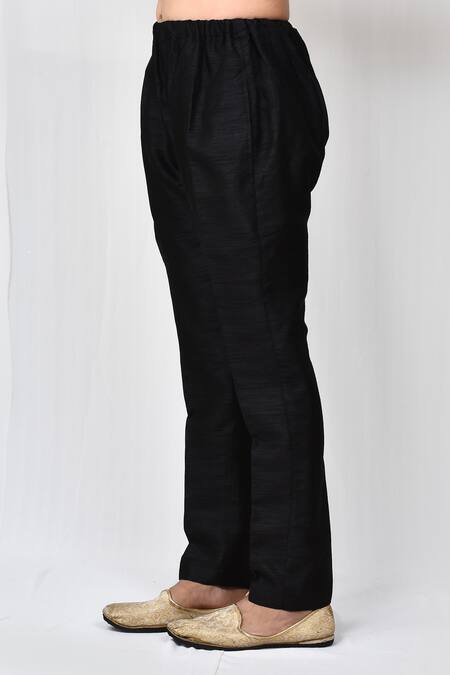 Buy_Nayantara Couture_Black Silk Elasticated Pant_Online_at_Aza_Fashions