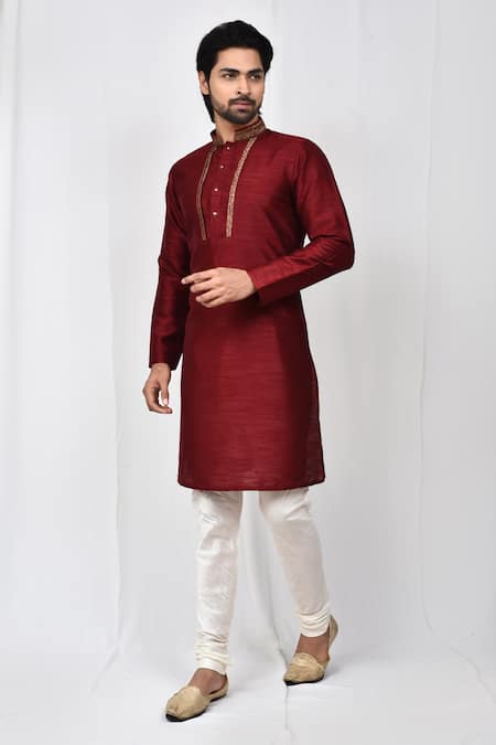 Aryavir Malhotra Mandarin Collar Kurta Set 