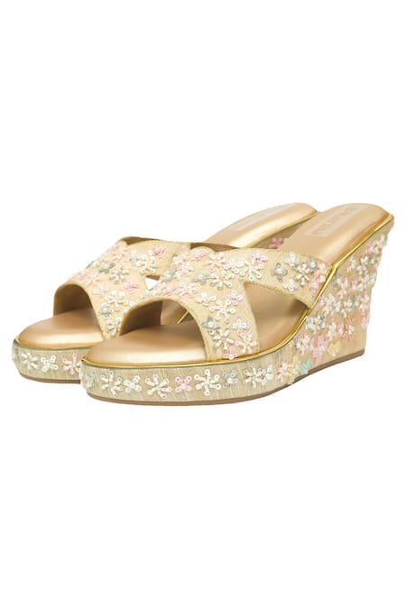 Kkarma Accessories Sitamgar Embroidered Wedges 