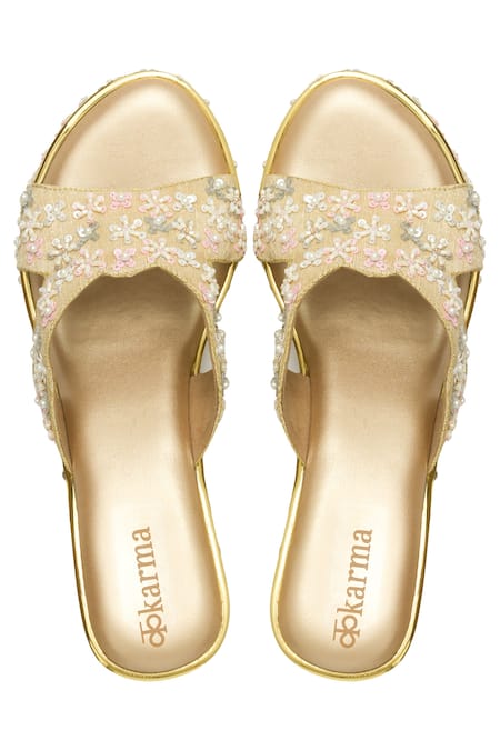 Kkarma Accessories Sitamgar Embroidered Wedges 