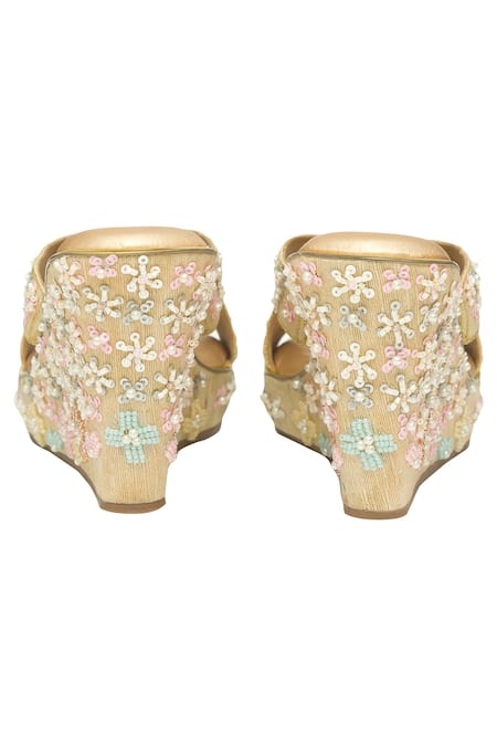 Buy Kkarma Accessories Gold Embroidery Sitamgar Wedges Online at Aza Fashions Buy_Kkarma Accessories_Gold Embroidery Sitamgar Wedges _Online_at_Aza_Fashions