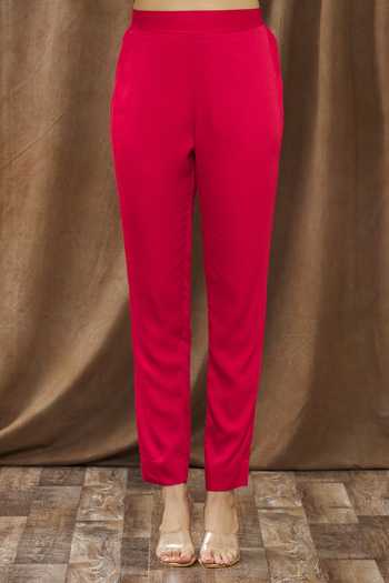 Shop_Gaurav katta_Pink Cotton Silk And Georgette Thread & Sequin Placement Embroidered Anarkali Set _Online_at_Aza_Fashions