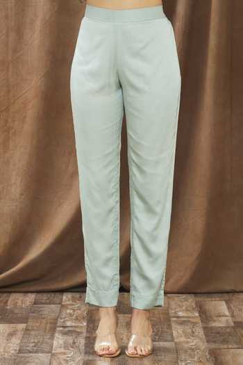 Shop_Gaurav katta_Green Georgette Sequin And Cutdana Round Sleeve Embroidered Anarkali Set _Online_at_Aza_Fashions