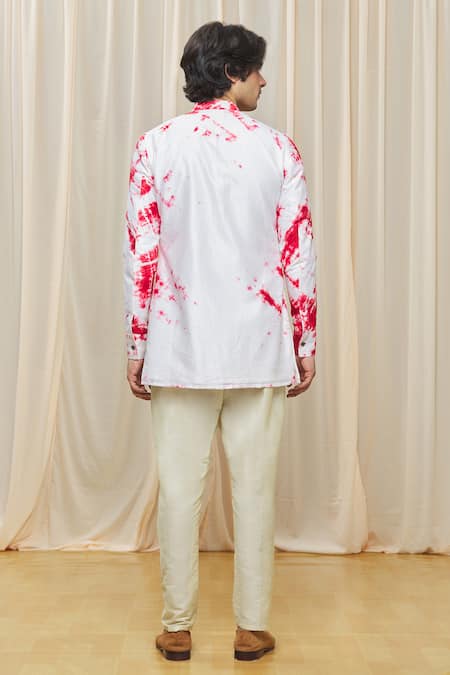 Gaurav Katta Chanderi Tie Dye Short Kurta 