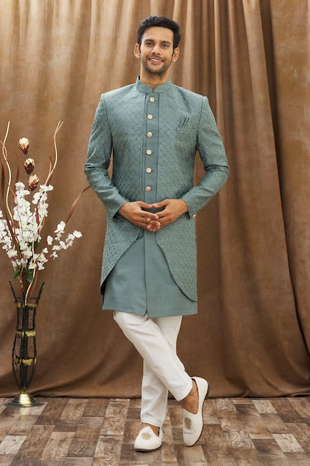 Arihant Rai Sinha Geometric Embroidered Kurta Set 