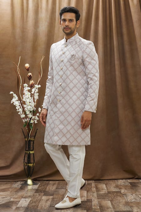 Arihant Rai Sinha Floral Woven Sherwani Set 