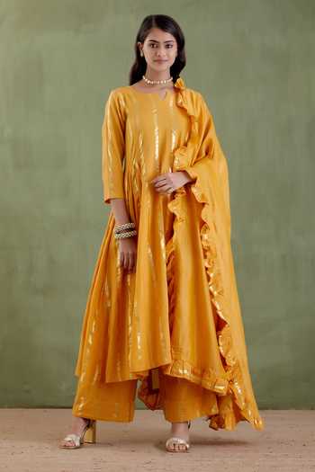 Musal Tarabai Striped Anarkali Set 
