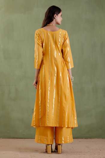Musal Tarabai Striped Anarkali Set 