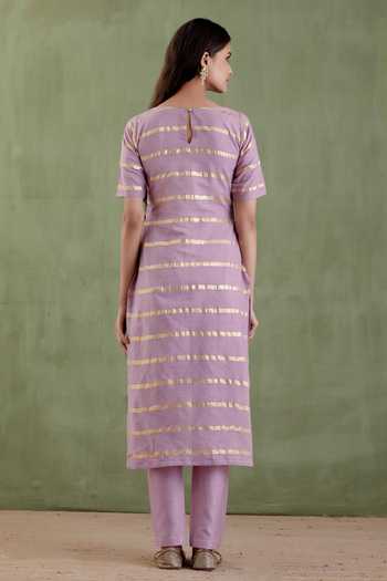Musal Gayatri Devi Striped Kurta & Pant Set 