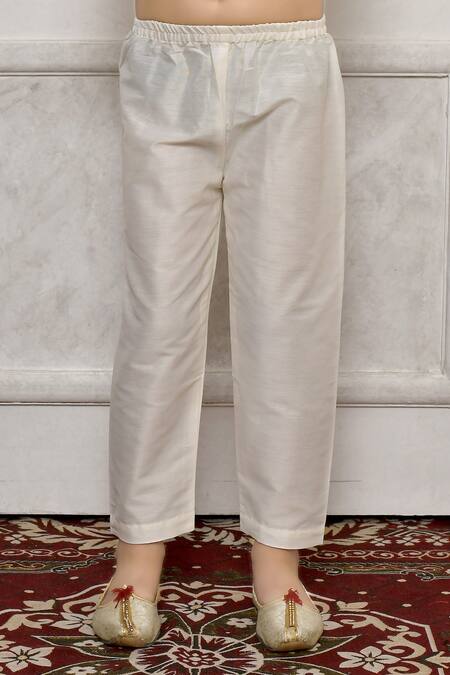 Shop_Petite Pomme_Multi Color Silk Embroidery Floral Printed Bundi And Kurta Set_Online_at_Aza_Fashions