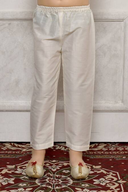 Petite Pomme Blue Silk Embroidery Floral Woven Bundi Kurta Set at Aza Fashions Petite Pomme_Blue Silk Embroidery Floral Woven Bundi Kurta Set_at_Aza_Fashions