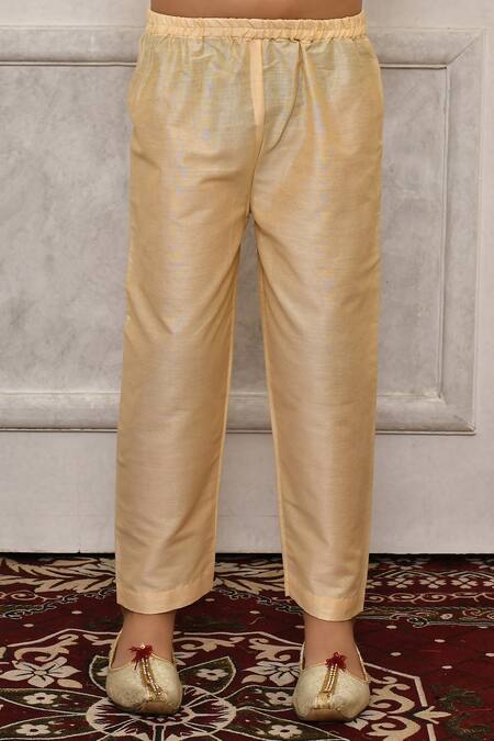 Petite Pomme Cream Silk Embroidery Floral Printed Kurta Set at Aza Fashions Petite Pomme_Cream Silk Embroidery Floral Printed Kurta Set_at_Aza_Fashions