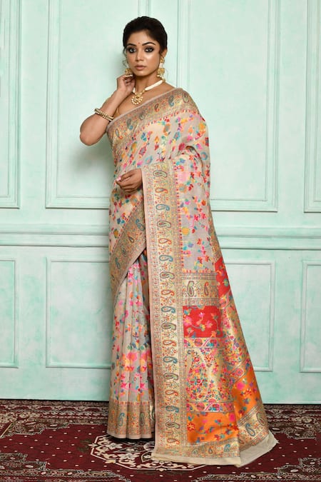 Khwaab by Sanjana Lakhani Floral Woven Saree 