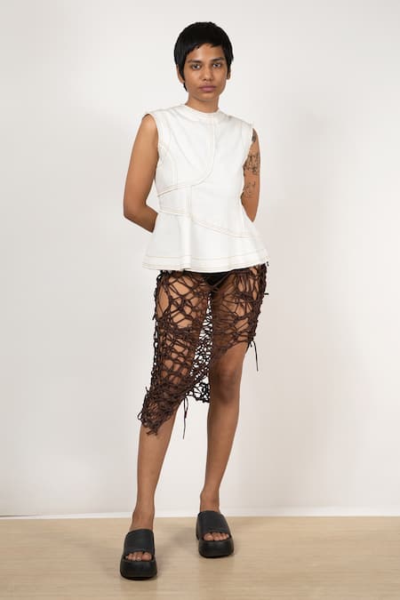 Leh Studios Puzzle Cutout Knit Skirt  