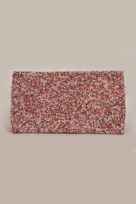 Buy Alor Bags Pink Pearls, Crystals Princess Envelope Clutch Online at Aza Fashions Buy_Alor Bags_Pink Pearls, Crystals Princess Envelope Clutch _Online_at_Aza_Fashions