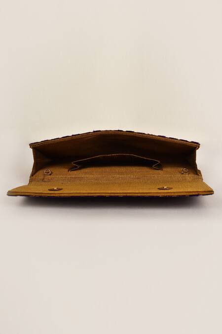 Shop Alor Bags Purple Crystals Makhmali Envelope Clutch Online at Aza Fashions Shop_Alor Bags_Purple Crystals Makhmali Envelope Clutch _Online_at_Aza_Fashions