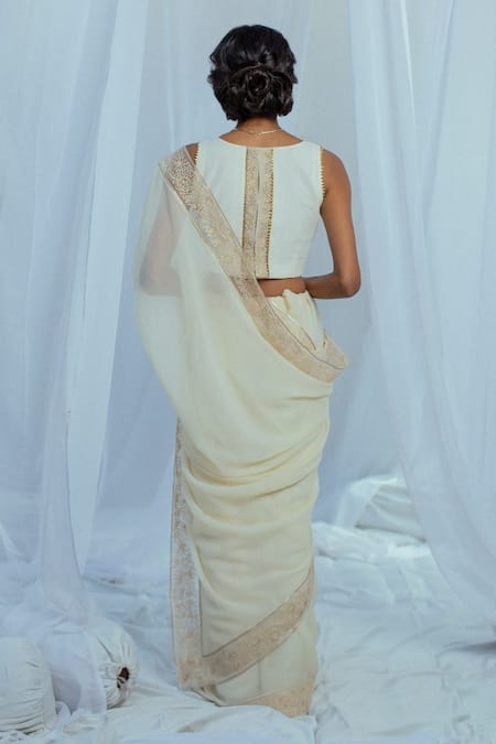 LATHA PUTTANNA Danya Handwoven Cotton Blouse 