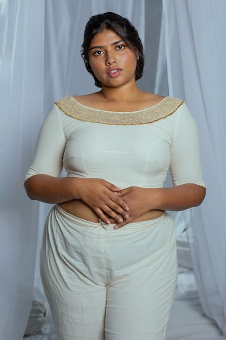 Latha Puttanna Gaanya Handwoven Cotton Blouse 