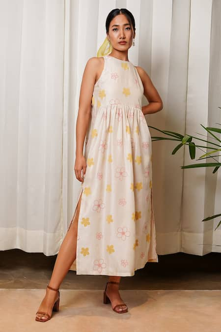 Shiori Garden Yoke Print Dress 