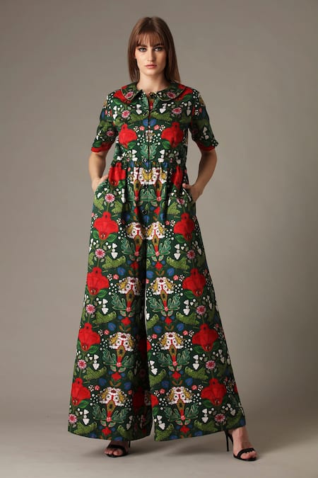 ALPONA DESIGNS BY SOHAM ACHARYA Floral Print Jumpsuit 