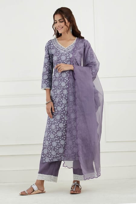 Tashee Cotton Floral Print Kurta Set 