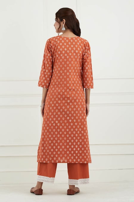 Tashee Cotton Floral Print Kurta Set 