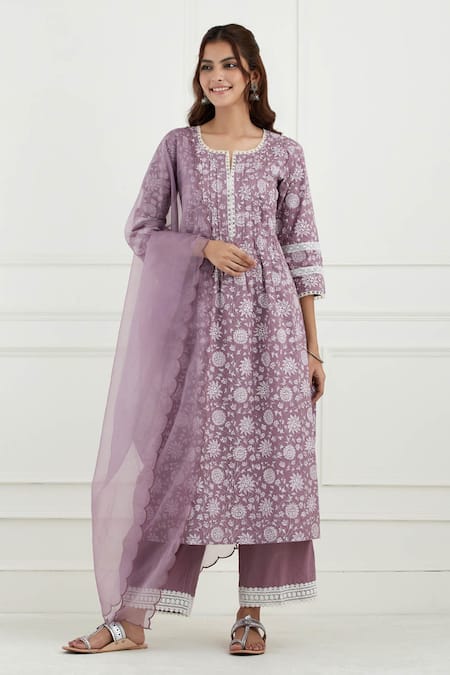 Tashee Cotton Floral Print Kurta Set 