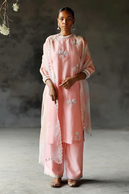 Shikha Mehta Saveri Chanderi Silk Kurta Set 