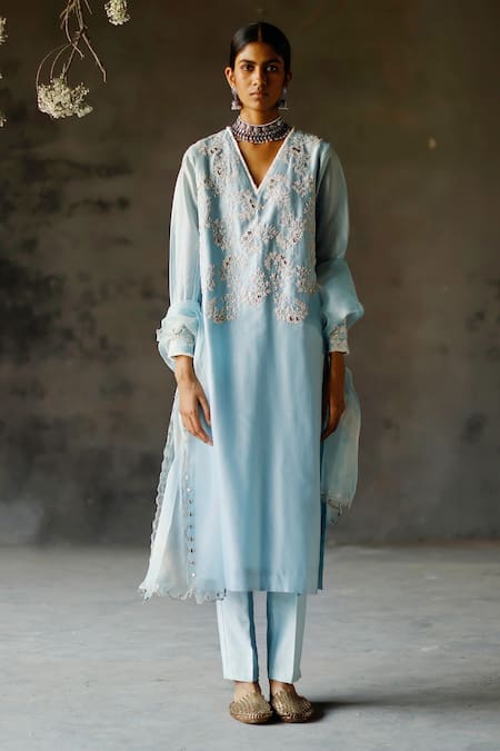 Shikha Mehta Anisha Silk Chanderi Kurta Set