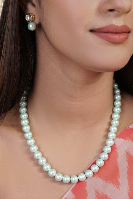 Akoya Pearl Long Necklace Baby Pearl Pearl K18YG Station Necklace –  パール優美-Pearlyuumi-