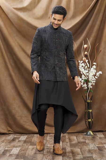 Vivek Karunakaran Floral Embroidered Bandhgala 