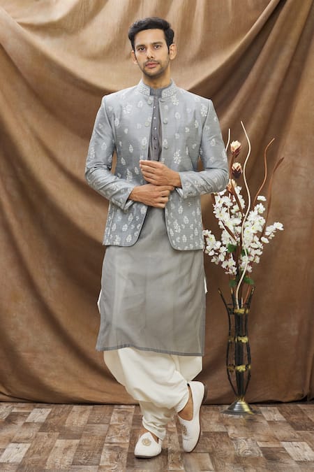 Vivek Karunakaran Floral Embroidered Bandhgala 