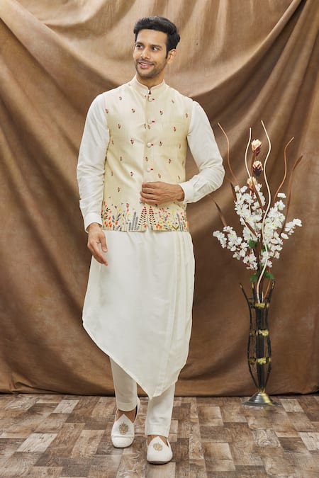 Vivek Karunakaran Floral Embroidered Bundi 